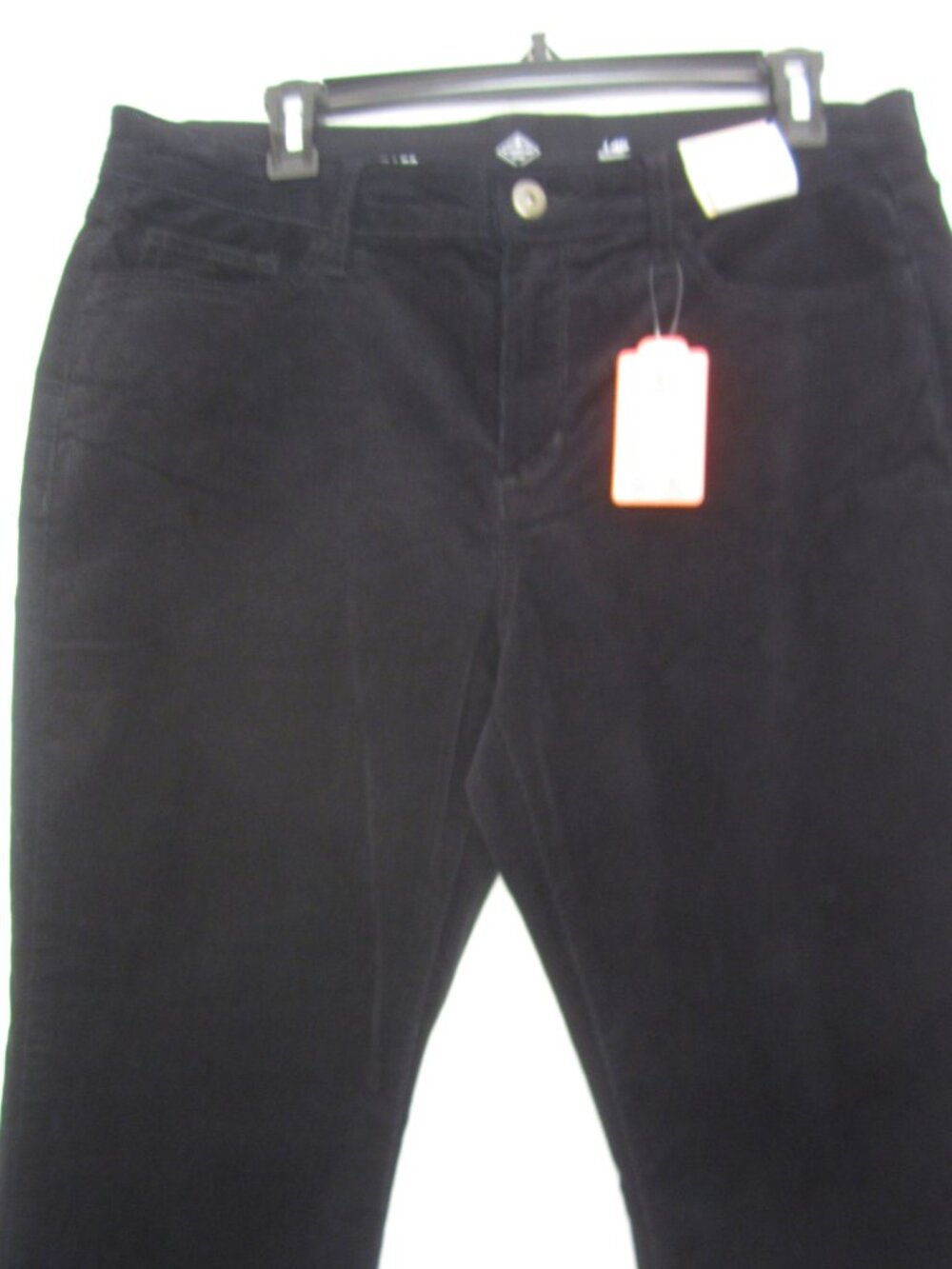 St. John's Bay Size 14P Short 14PS NEW Black Corduroy Pants Jeans Tummy Control - Picture 2 of 12